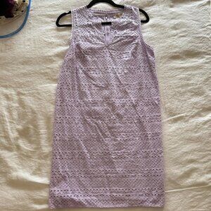 Loft Crochet Light Purple Sleeveless Mini Dress